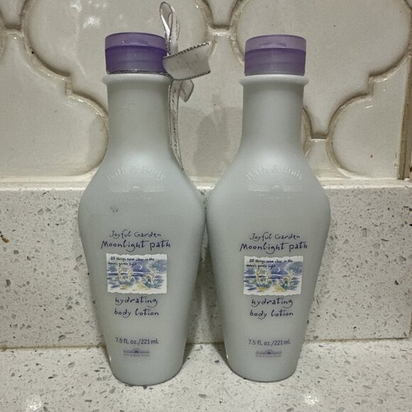 2-Bath & Body Works Joyful Garden Moonlight Path Body Lotion NEW 7.5 oz - Picture 1 of 2